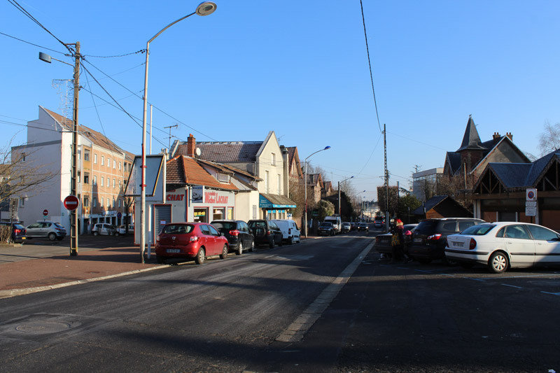 Triangle avenue Jean Jaurès rue de la Gare aujourd'hui - Quartier de la Gare hier