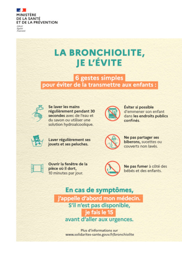 Affiche Bronchiolite comment l'éviter déc 2022