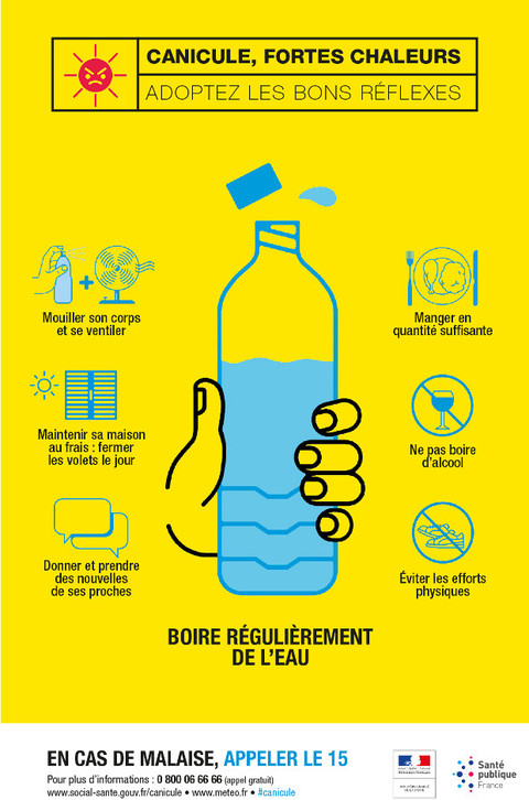 Affiche canicule 2018 Affiche canicule 2018