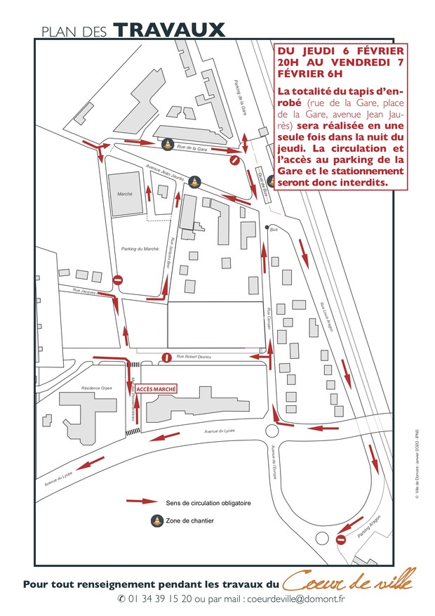 Affiche Coeur de ville phase finale plan de circulation février 2020