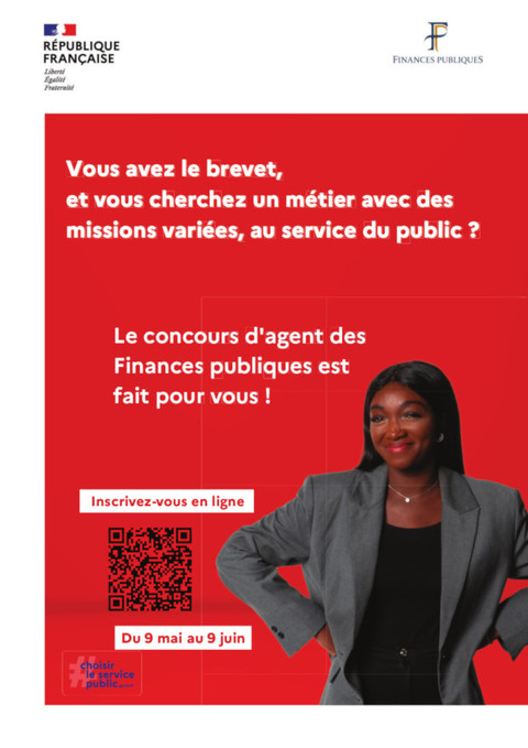 Affiche Concours d'agent des Finances publiques mai 2022