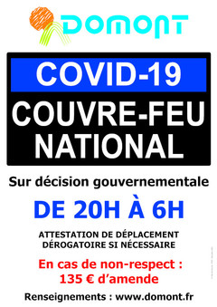 Affiche couvre-feu décembre 2020