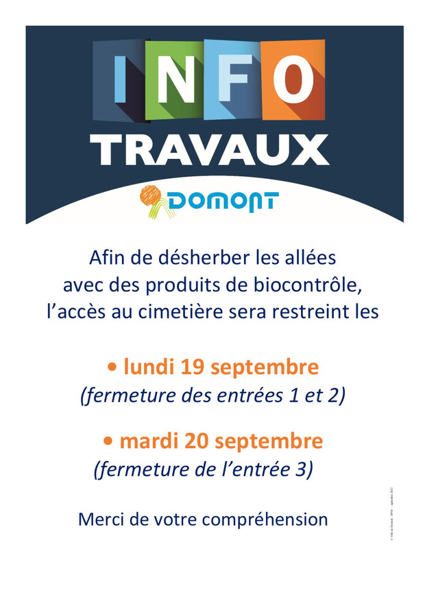 Affiche désherbage cimetière 19 et 20 sept 2022 Affiche désherbage cimetière 19 et 20 sept 2022