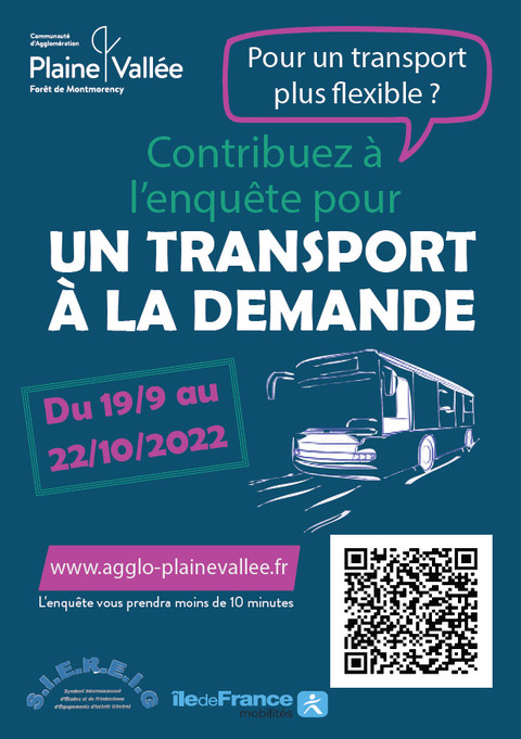 Affiche enquête transport à la demande sept oct 2022 Plaine vallée