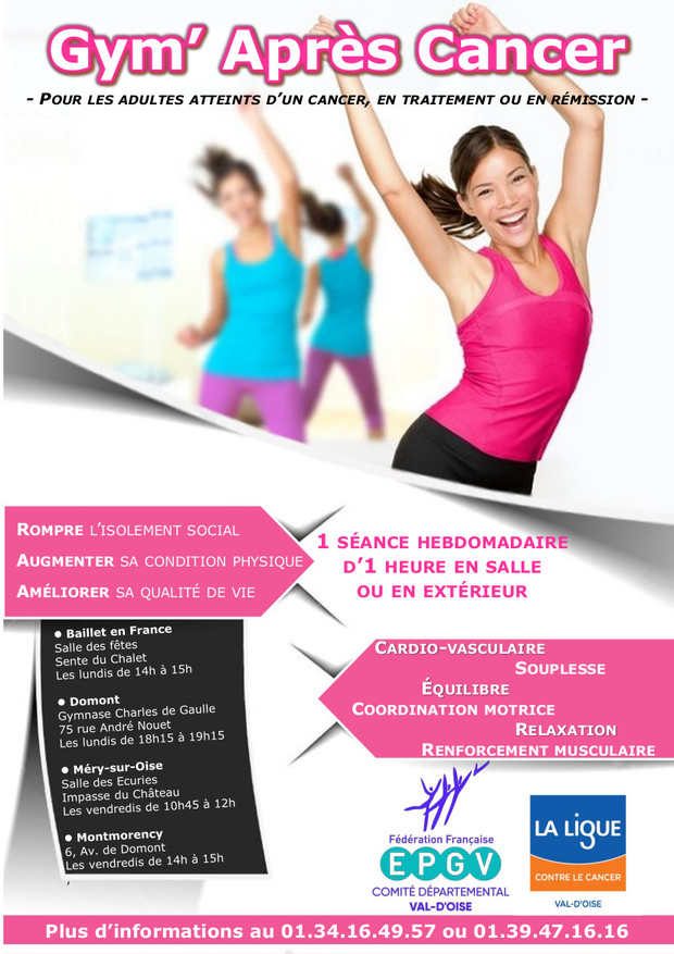 Affiche gym après cancera 2021