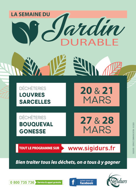 Affiche Jardin durable Sigidurs mars 2020 Affiche Jardin durable Sigidurs mars 2020