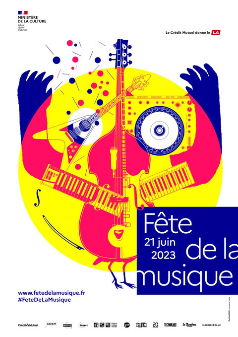 Affiche officielle fête de la musique 2023