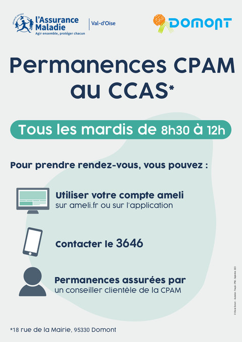 Affiche permanences CPAM