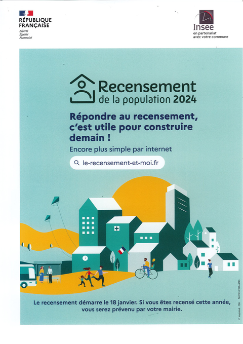 Affiche recensement 2024