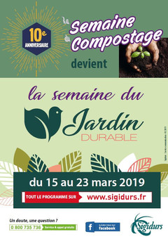Affiche semaine du jardin durable sigidurs mars 2019 Affiche semaine du jardin durable sigidurs mars 2019