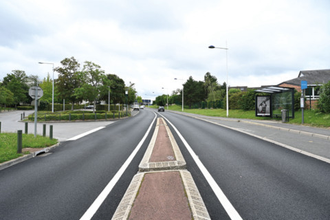 Chaussée D124 refaite été 2021 Chaussée D124 refaite été 2021