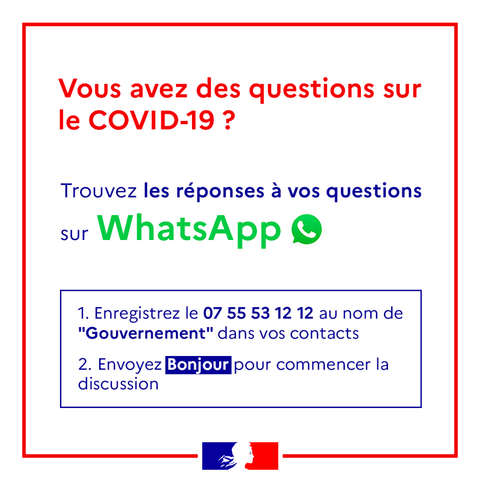 Compte Whatsapp du Gouvernement