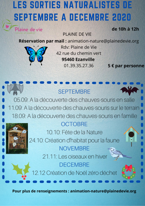 Les animations nature du samedi 2020 Les animations nature du samedi 2020