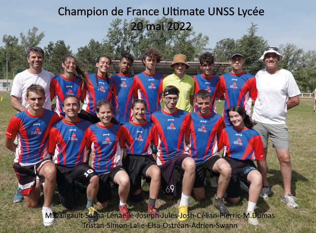 Lycée G Sand champions ultimate juin 2022