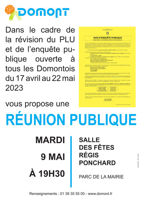 Réunion publique PLU 9 mai 2023