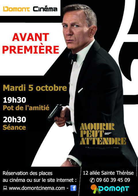 Affiche avant premiere Jame Bond 05-10-21 site