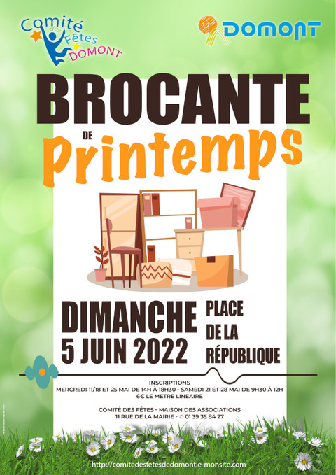 Affiche Brocante printemps juin 2022