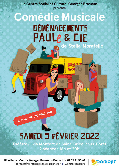 Affiche comédie musicale Brassens fév 2022 Affiche comédie musicale Brassens fév 2022