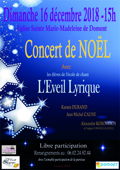 Affiche concert de noel 2018 Affiche concert de noel 2018