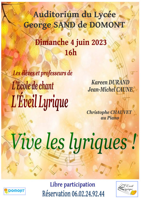 Affiche concert Eveil Lyrique juin 2023