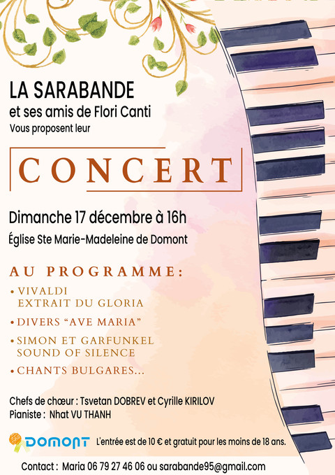 Affiche concert sarabande déc 2023