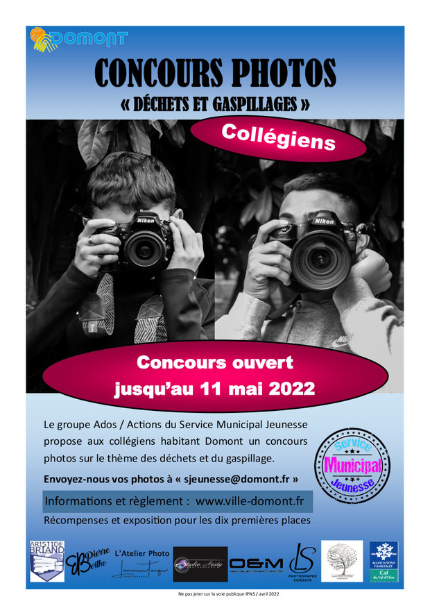 Affiche concours photos SMJ mai 2022