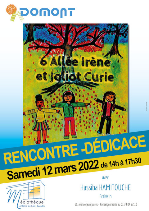 Affiche dédicace Hassiba HAMITOUCHE 12 mars 2022