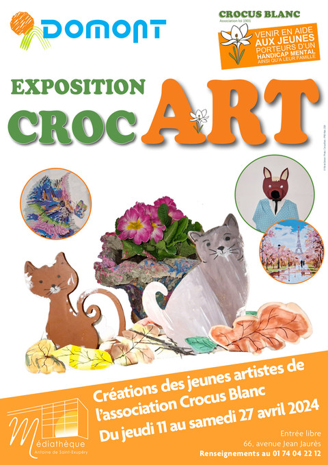 Affiche Expo croc'art avril 2024