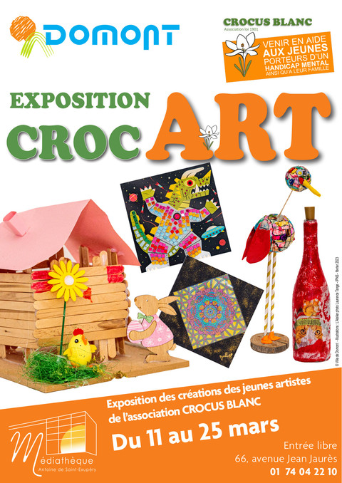 Affiche expo crocus blanc mars 2023