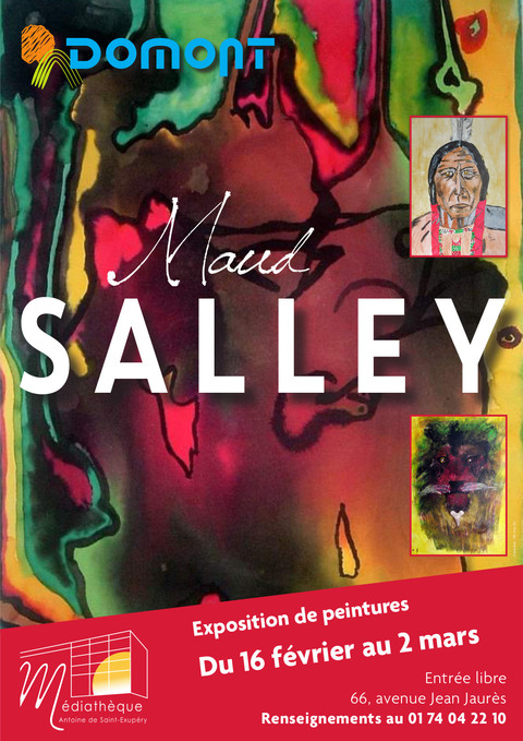 Affiche expo peintures Maud Salley fév 2023 Affiche expo peintures Maud Salley fév 2023
