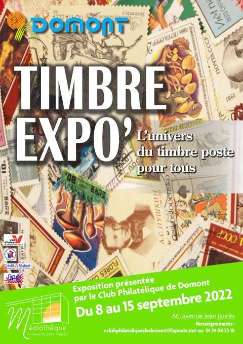 Affiche expo timbres sept 2022