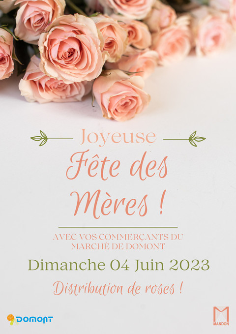 Affiche fête des mères marché juin 2023