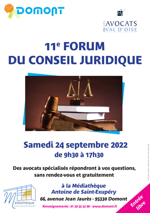Affiche Forum juridique foire sept 2022