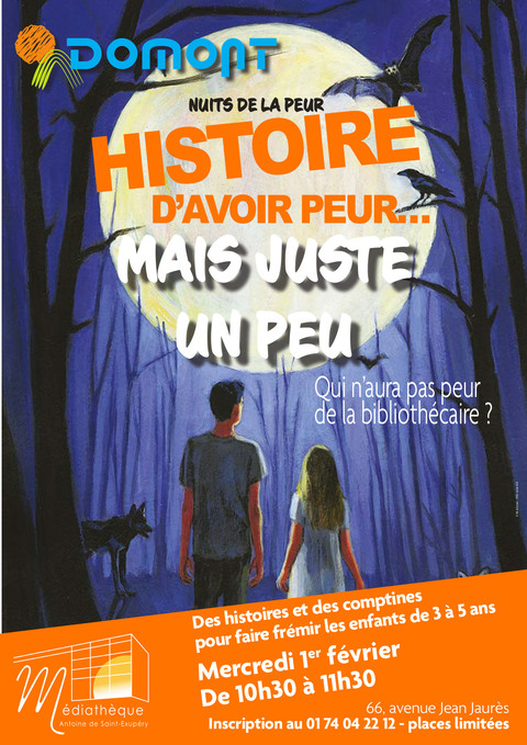 Affiche histoire avoir peur février 2023