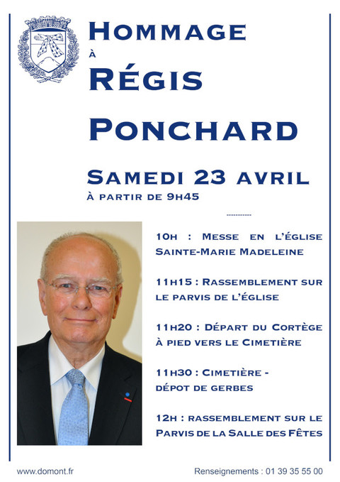 Affiche Hommage à Régis Ponchard avril 2022