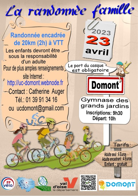 Affiche la randonnée famille UCD avril 2023 Affiche la randonnée famille UCD avril 2023