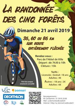 Affiche randonnée 5 forêts avril 2019 Affiche randonnée 5 forêts avril 2019
