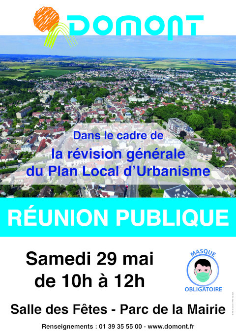 Affiche réunion publique PLU 29 mai 2021