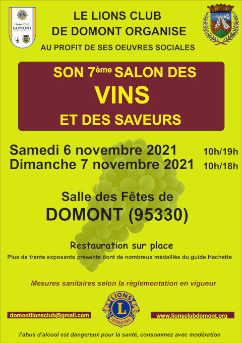 Affiche salon des vins Lions Club nov 2021 Affiche salon des vins Lions Club nov 2021