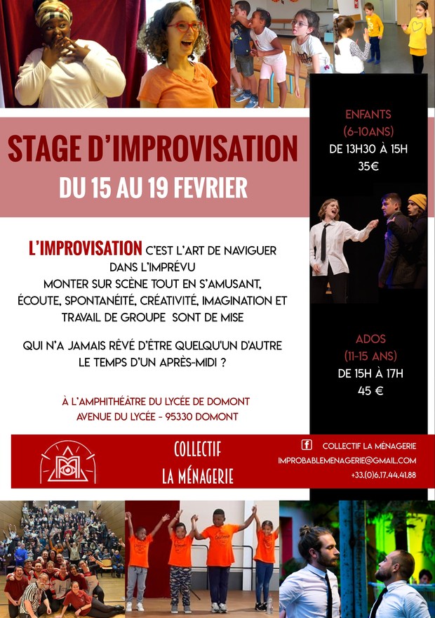 Affiche Stage improvisation Février 2021 Affiche Stage improvisation Février 2021