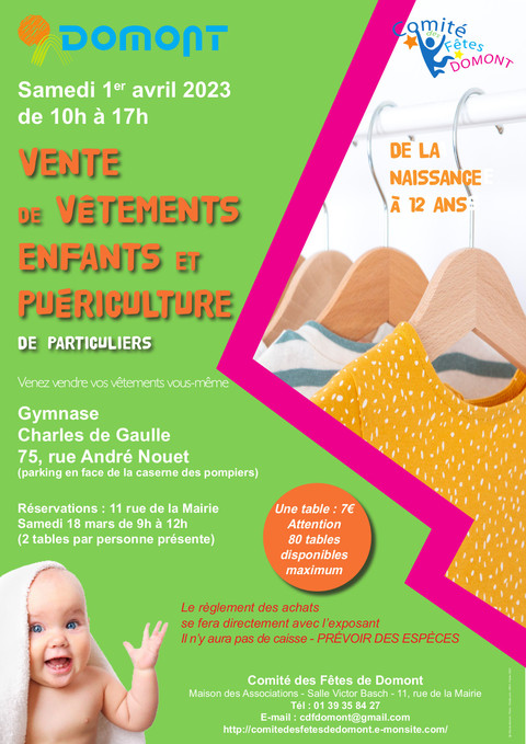 Affiche  Vente puericulture avril 2023