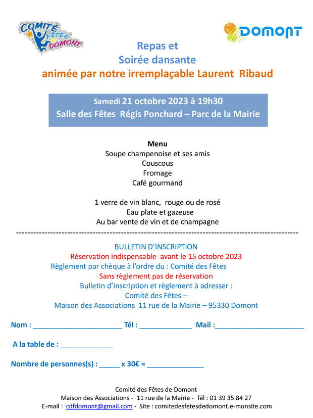 Fiche inscription soirée dansant CDF oct 2023