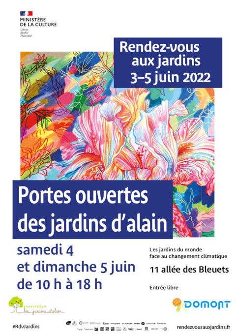 Portes ouvertes jardins d'Alain 4 et 5 juin 2022