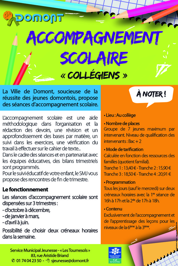 affiche Accompagnement scolaire 2020 affiche Accompagnement scolaire 2020