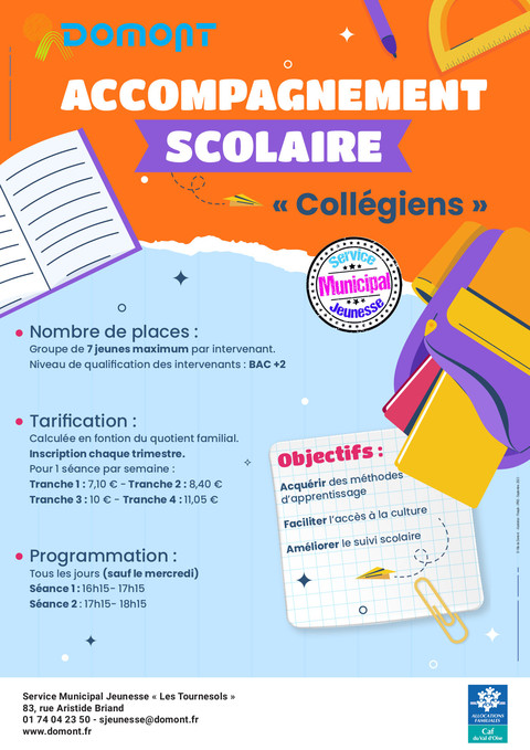 Affiche accompagnement scolaire smj 2023