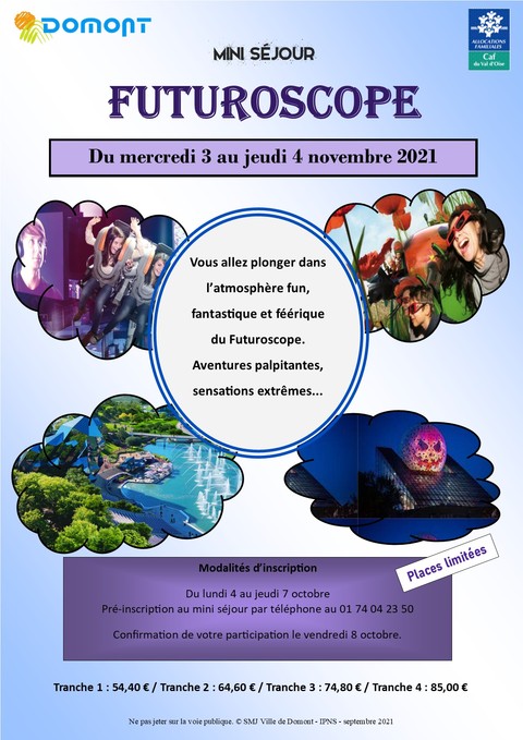 Affiche mini séjour Futuroscope novembre 2021 Affiche mini séjour Futuroscope novembre 2021
