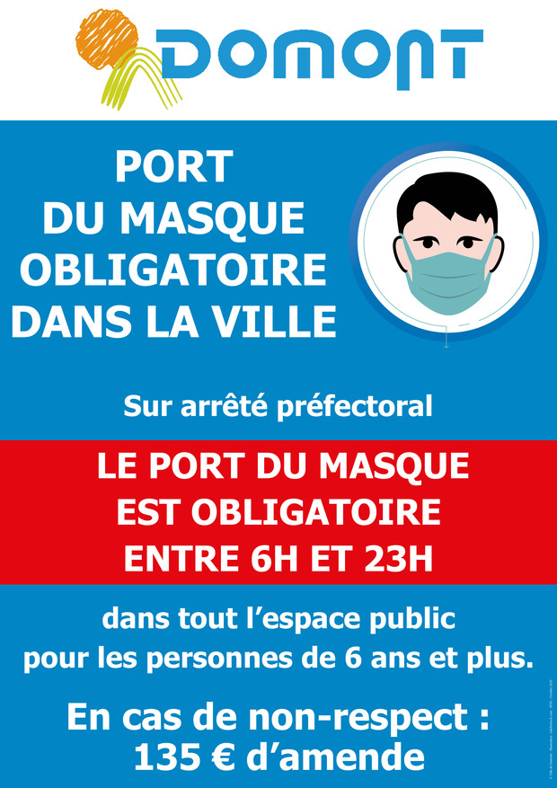 Affiche port du masque obligatoire 6 ans et plus janv 2022 Affiche port du masque obligatoire 6 ans et plus janv 2022