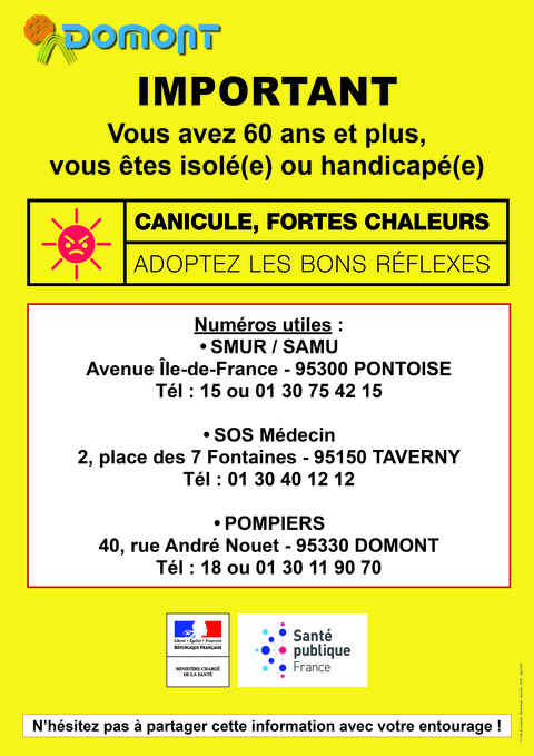 Affiche Canicule CCAS 2020 Affiche Canicule CCAS 2020