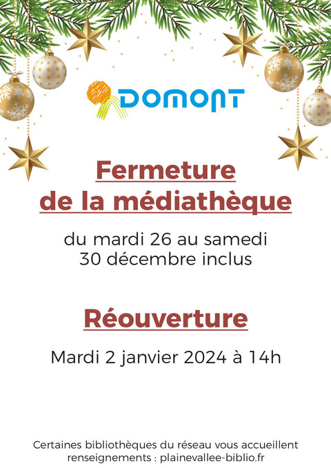 Affiche fermeture med noel 2023