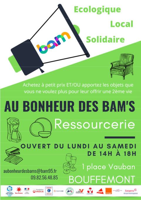 Affiche Ressourcerie bouffémont Au Bonheur des BAM's 2022